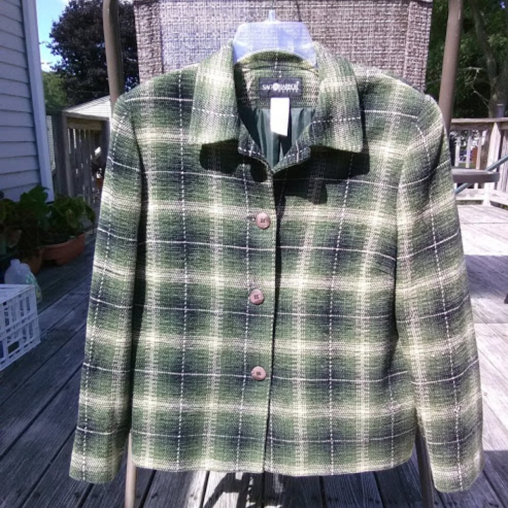 Sag Harbor Petite plaid blazer